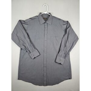 Donald J. Trump Signature Collection Long Sleeve Dress Shirt 18 36/37 Tall Gray